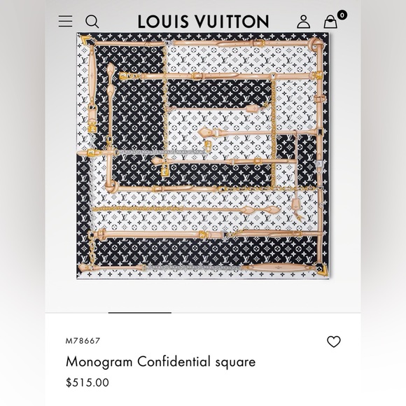 Louis Vuitton Monogram Confidential Scarf